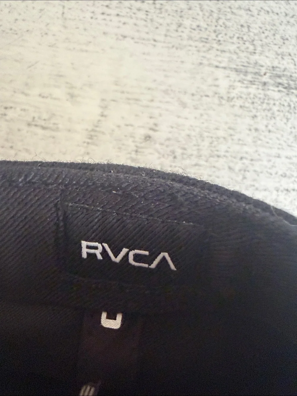 RVCA Black Crown 210 Fitted with Camo Brim